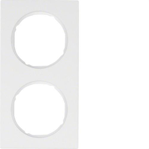 HAGER - Marco R3 con 2 elementos blanco polar brillo