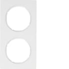 HAGER - Marco R3 con 2 elementos blanco polar brillo