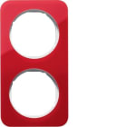 HAGER - Marco con 2 elementos R1 acrílico rojo/blanco polar