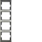 HAGER - Marco con 4 elementos verticales ARSYS acero inoxidable