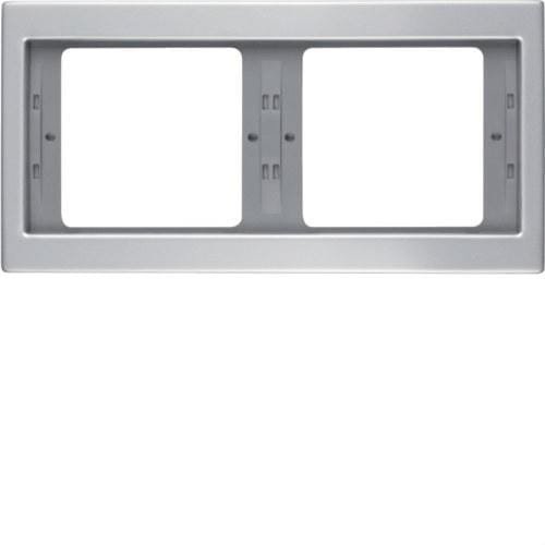 HAGER - Marco con 2 elementos horizontal K5 aluminio