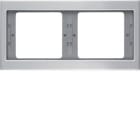 HAGER - Marco con 2 elementos horizontal K5 aluminio