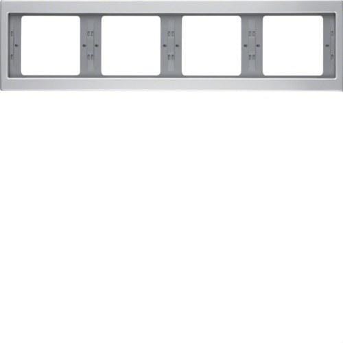 HAGER - Marco con 4 elementos horizontales K5 aluminio