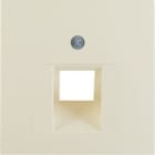 HAGER - Placa central con 1 toma S1 brillo blanco