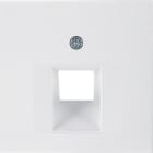HAGER - Placa central 45 para RJ1 S1 brillo blanco polar