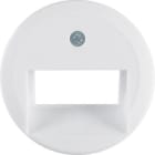 HAGER - Placa central nostalgia para 2 tomas EUA blanco polar