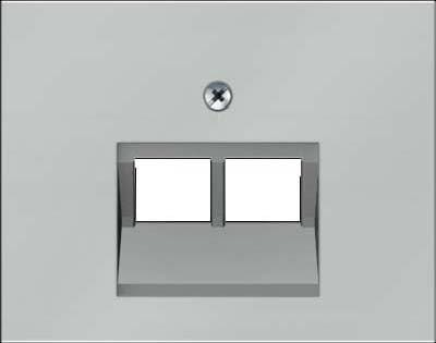 HAGER - Placa central para conector doble K1 antracita