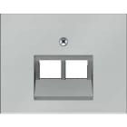 HAGER - Placa central para conector doble K1 antracita