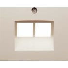HAGER - Placa central para conector doble S1 brillo blanco polar