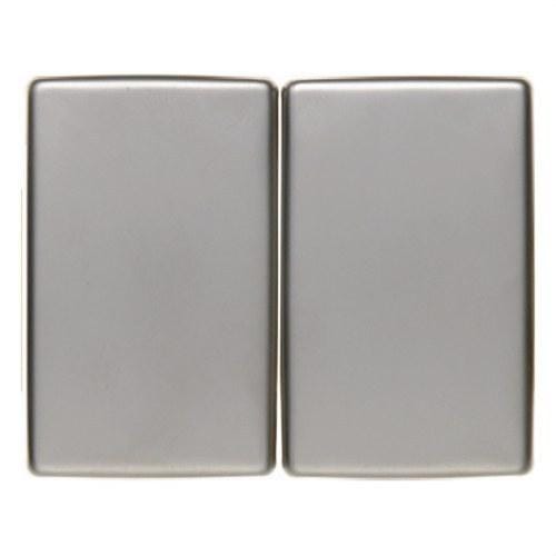 HAGER - Tecla doble metal acero inoxidable ARSYS