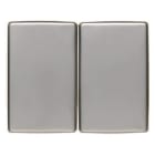 HAGER - Tecla doble metal acero inoxidable ARSYS