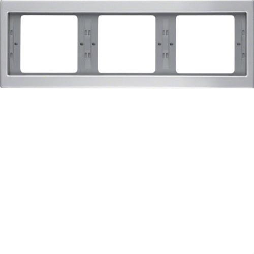 HAGER - Marco con 3 elementos horizontales K5 aluminio