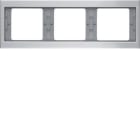 HAGER - Marco con 3 elementos horizontales K5 aluminio