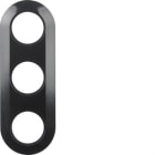 HAGER - Marco con 3 elementos 1930 negro