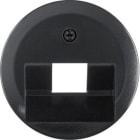 HAGER - Placa central nostalgia para 1 toma EUA negro