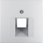 HAGER - Placa central con 1 toma B1/B7 aluminio