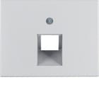 HAGER - Placa central con 1 toma K5 aluminio