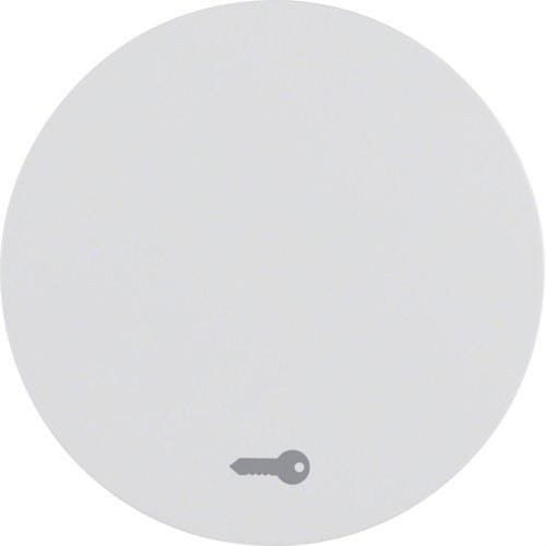 HAGER - Tecla R1/R3 con símbolo llave blanco polar brillo