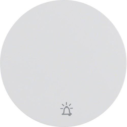 HAGER - Tecla R1/R3 con símbolo campana blanco polar brillo