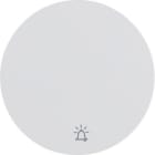 HAGER - Tecla R1/R3 con símbolo campana blanco polar brillo