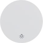 HAGER - Tecla R1/R3 con símbolo luz blanco polar brillo