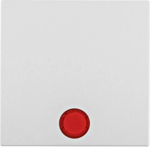 HAGER - Tecla con lente para mecanismo simple B1 blanco polar