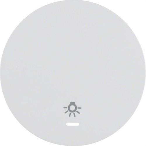 HAGER - Tecla R1/R3 con indicador luminoso+símbolo luz blanco polar