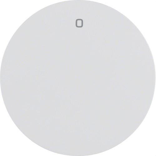 HAGER - Tecla R1/R3 con símbolo 0 blanco polar brillo