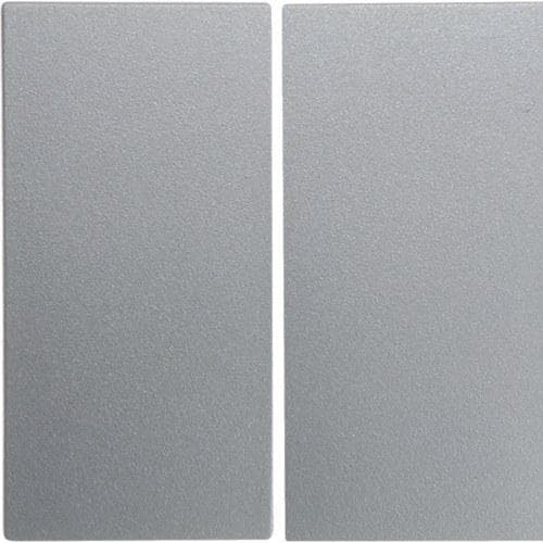 HAGER - Tecla sin lente para mecanismo doble B1 aluminio