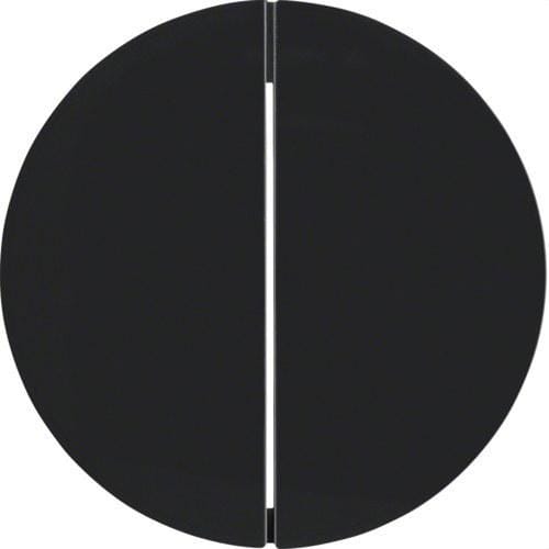 HAGER - Tecla doble R1/R3 negro brillo