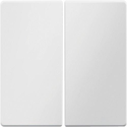 HAGER - Tecla doble Q.1 blanco polar aterciopelado