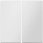 HAGER - Tecla doble Q.1 blanco polar aterciopelado