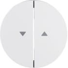 HAGER - Tecla doble R1/R3 persiana blanco polar brillo