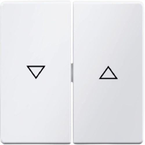 HAGER - Tecla doble Q.1 con flechas blanco polar