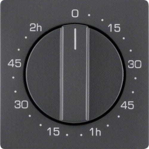 HAGER - Tapa Q.1/Q.3 mando temporizador 120 minutos antracita