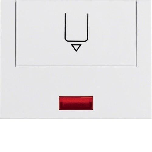 HAGER - Placa central HOTEL CARD K1 blanco polar