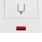 HAGER - Placa central HOTEL CARD K1 blanco polar