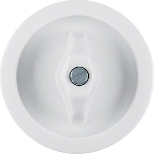 HAGER - Placa central con manecilla GLASS/PALAZZO/1930 blanco polar