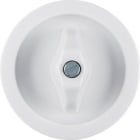 HAGER - Placa central con manecilla GLASS/PALAZZO/1930 blanco polar