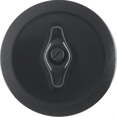 HAGER - Placa central con manecilla GLASS/PALAZZO/1930 negro