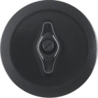 HAGER - Placa central con manecilla GLASS/PALAZZO/1930 negro