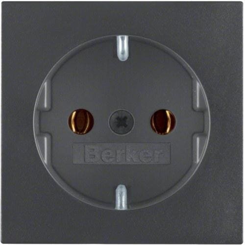 HAGER - Tapa schuko S/B protección infantil antracita