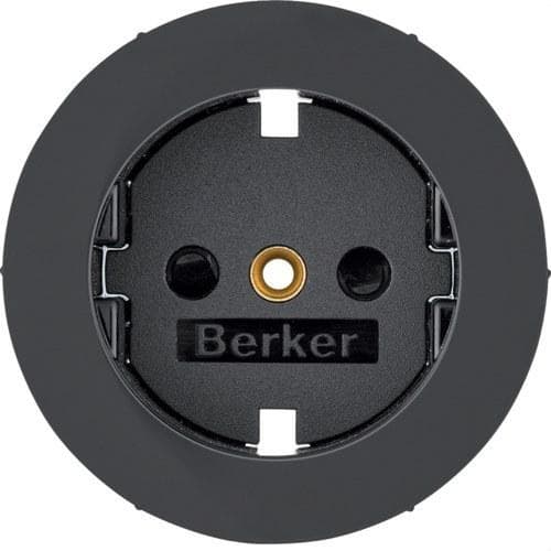 HAGER - Tapa schuko RX protección infantil negro