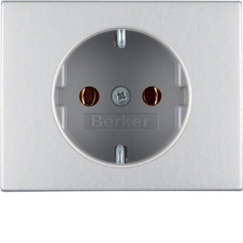 HAGER - Tapa schuko K5 protección infantil aluminio
