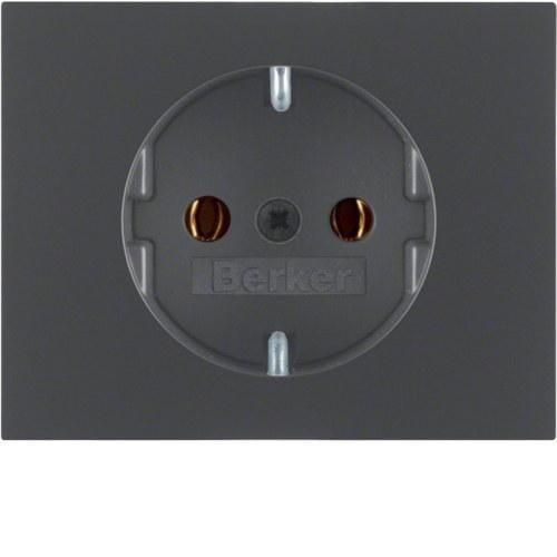 HAGER - Tapa schuko K1 protección infantil antracita