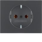 HAGER - Tapa schuko K1 protección infantil antracita