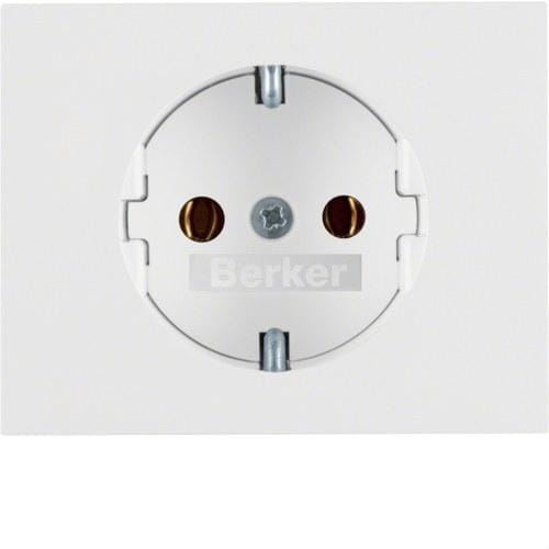 HAGER - Tapa schuko K1 protección infantil blanco polar
