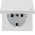 HAGER - Tapa schuko QX protección infantil con tapa blanco polar