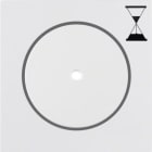 HAGER - Placa con pulsador para temporizador S1 brillo blanco polar