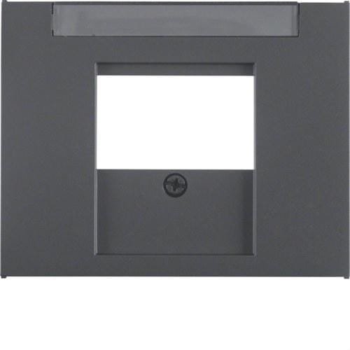 HAGER - Tapa toma USB carga K.1/K.5 antracita